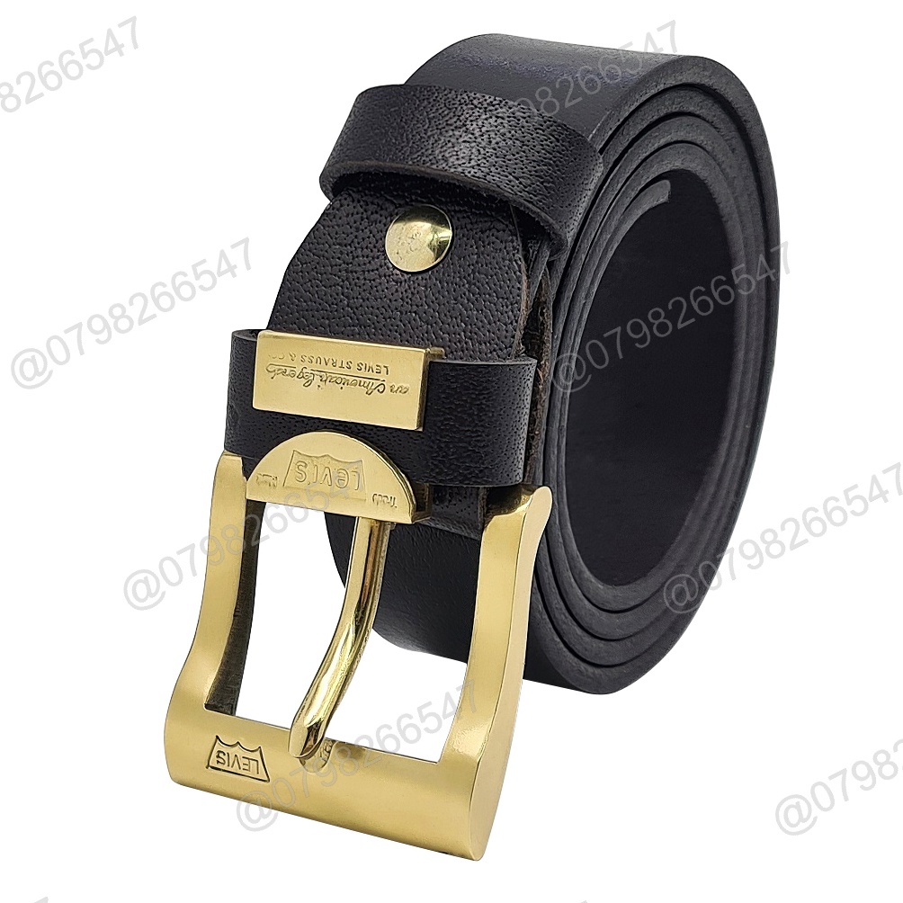Thắt lưng nam da bò thật cao cấp DHM-342 | Đầu khoá kim đồng thau nguyên khối | Bảo hành 12 tháng
