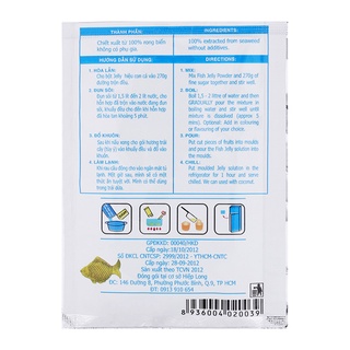 Bột rau câu con cá dẻo (10g)