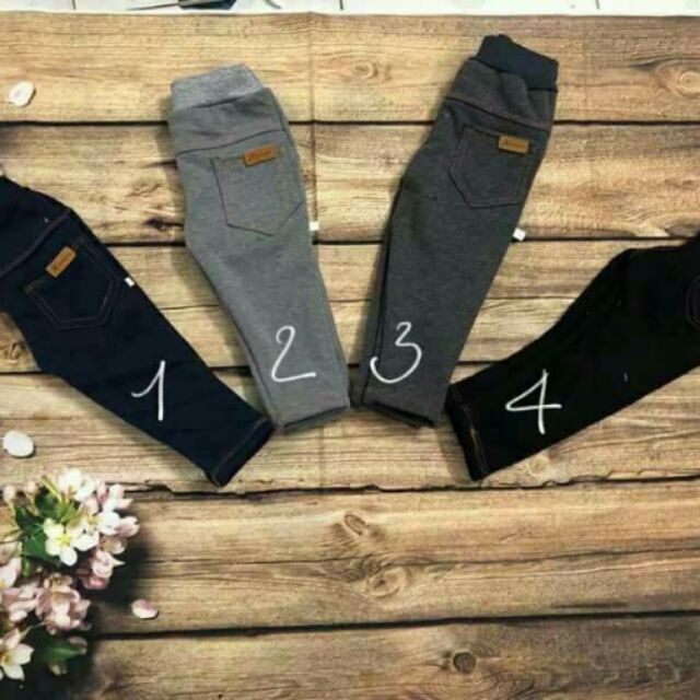 Combo 3 quần giả jean chần lông