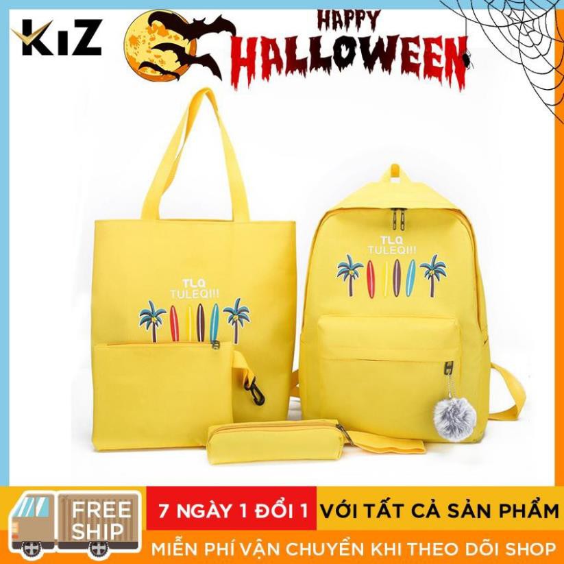 Combo balo cây dừa siêu đẹp , combo balo cây dừa siêu rẻ tiết kiệm , combo balo mua 1 được 4 , hàng Quảng Châu cao cấp