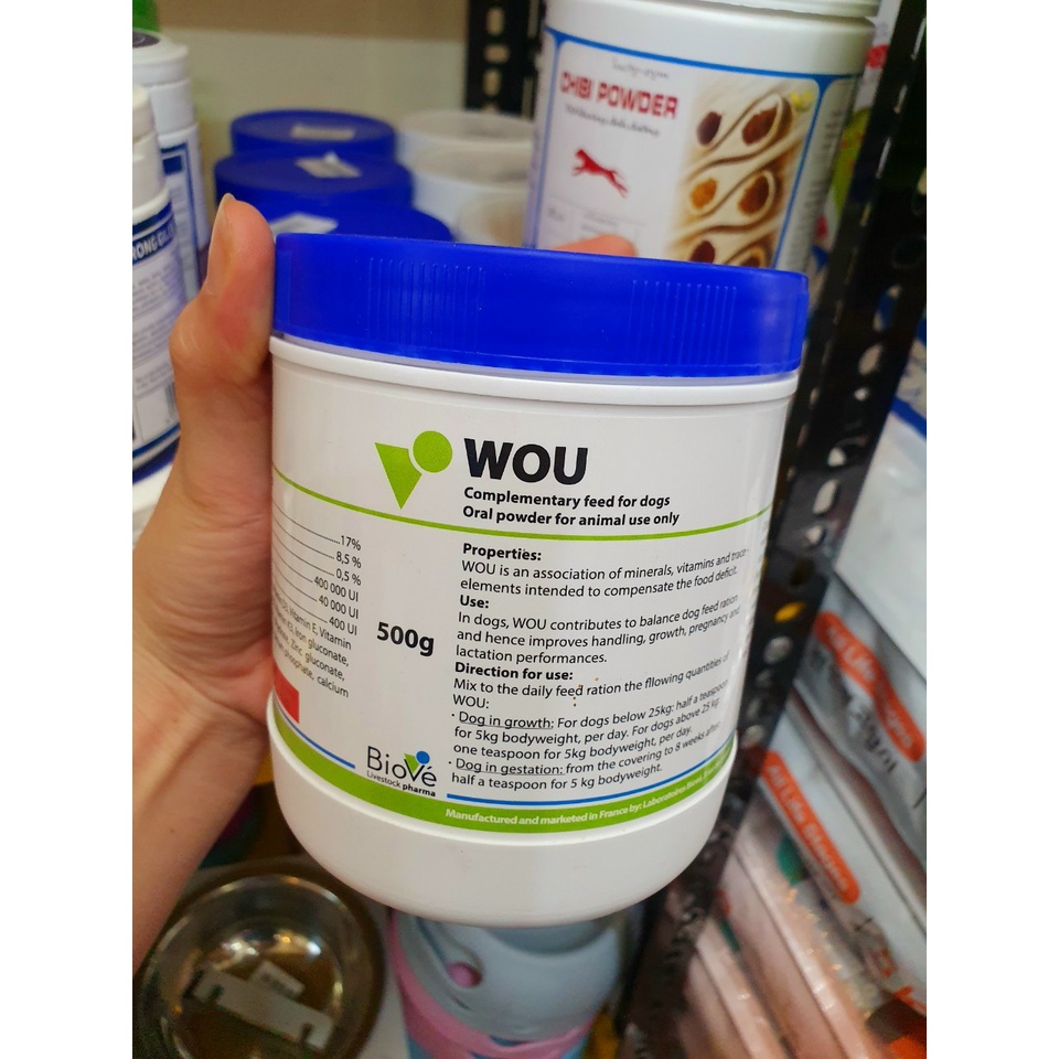BỘT KHOÁNG WOW BỔ SUNG DINH DƯỠNG VITAMIN CHO CHÓ MÈO 500g