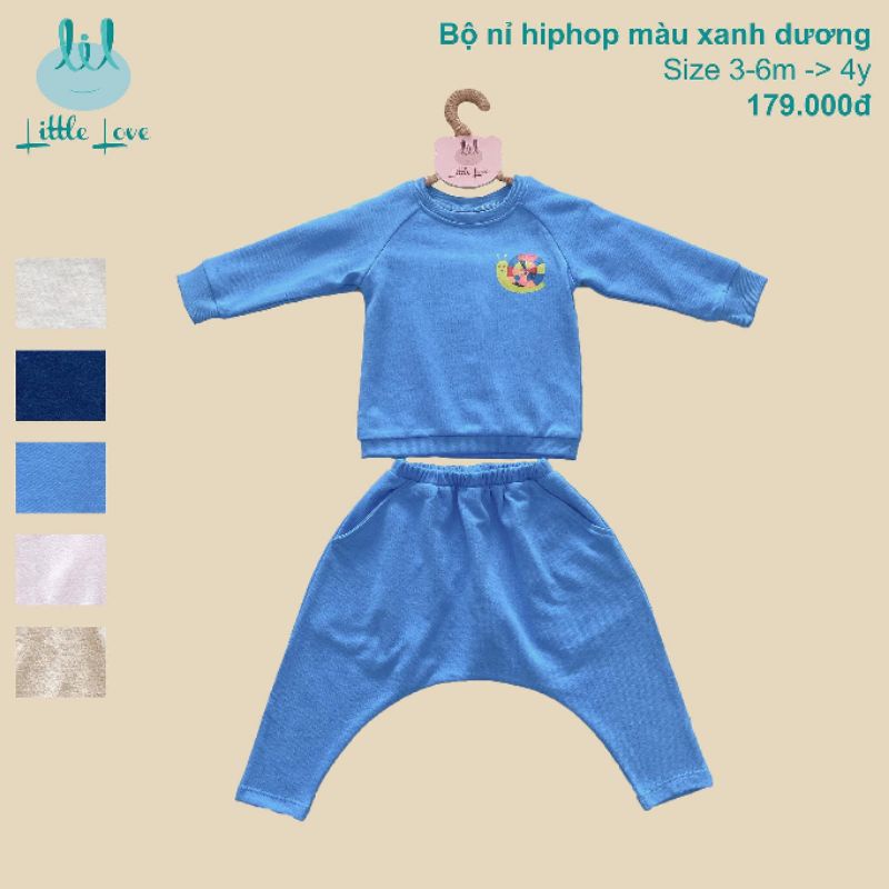 Xả hàng_Bộ nỉ Little Love cho bé