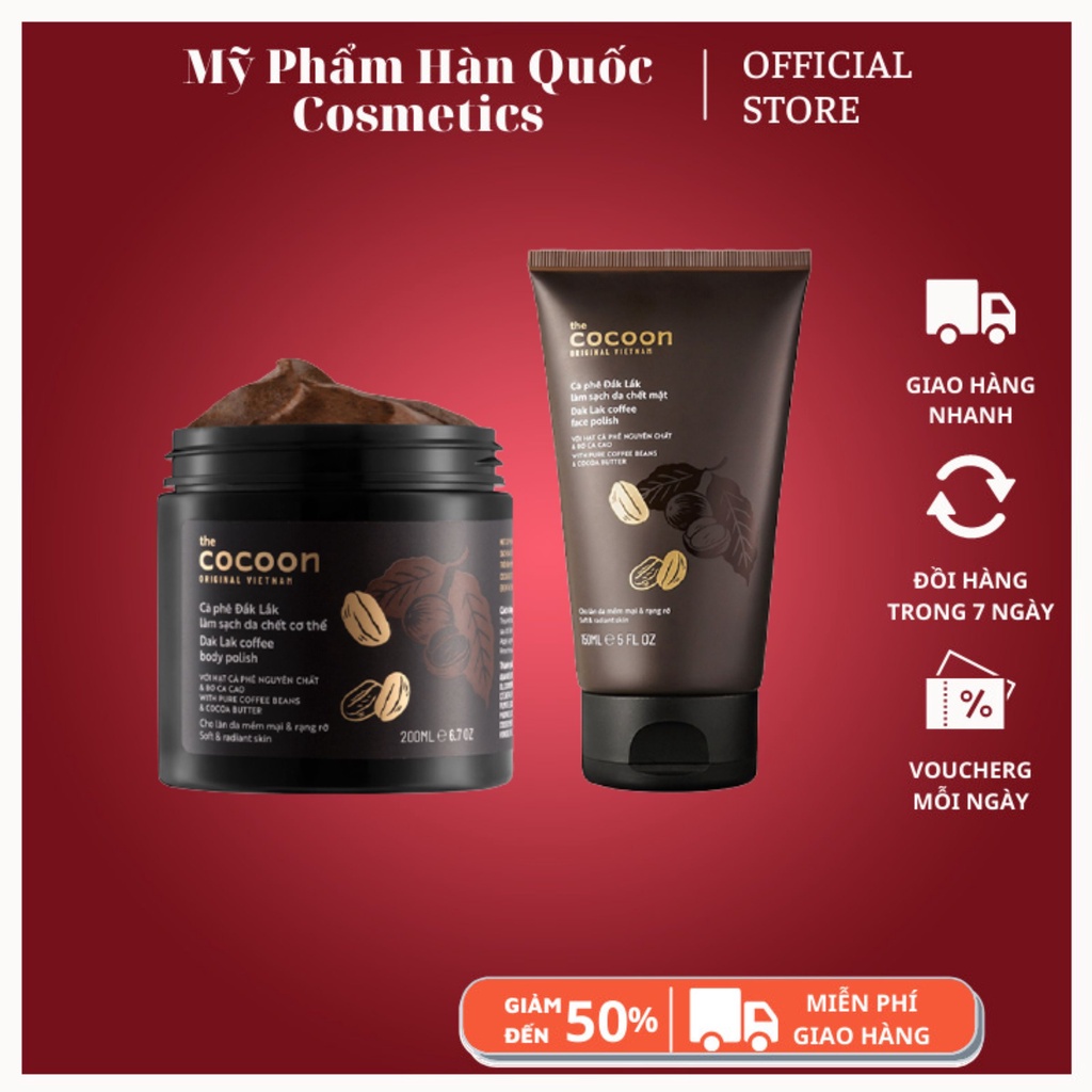 TẨY DA CHẾT TOÀN THÂN Cocoon Dak Lak Coffee Body Polish 200ml Từ Cà Phê Đắk Lắk