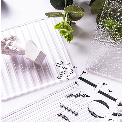 (CỨNG-BỀN CHẮC) TẤM MICA PHA LÊ TRONG SUỐT phụ kiện chụp ảnh sang trọng. tấm acrylic giả sóng nước  xinh lung linh