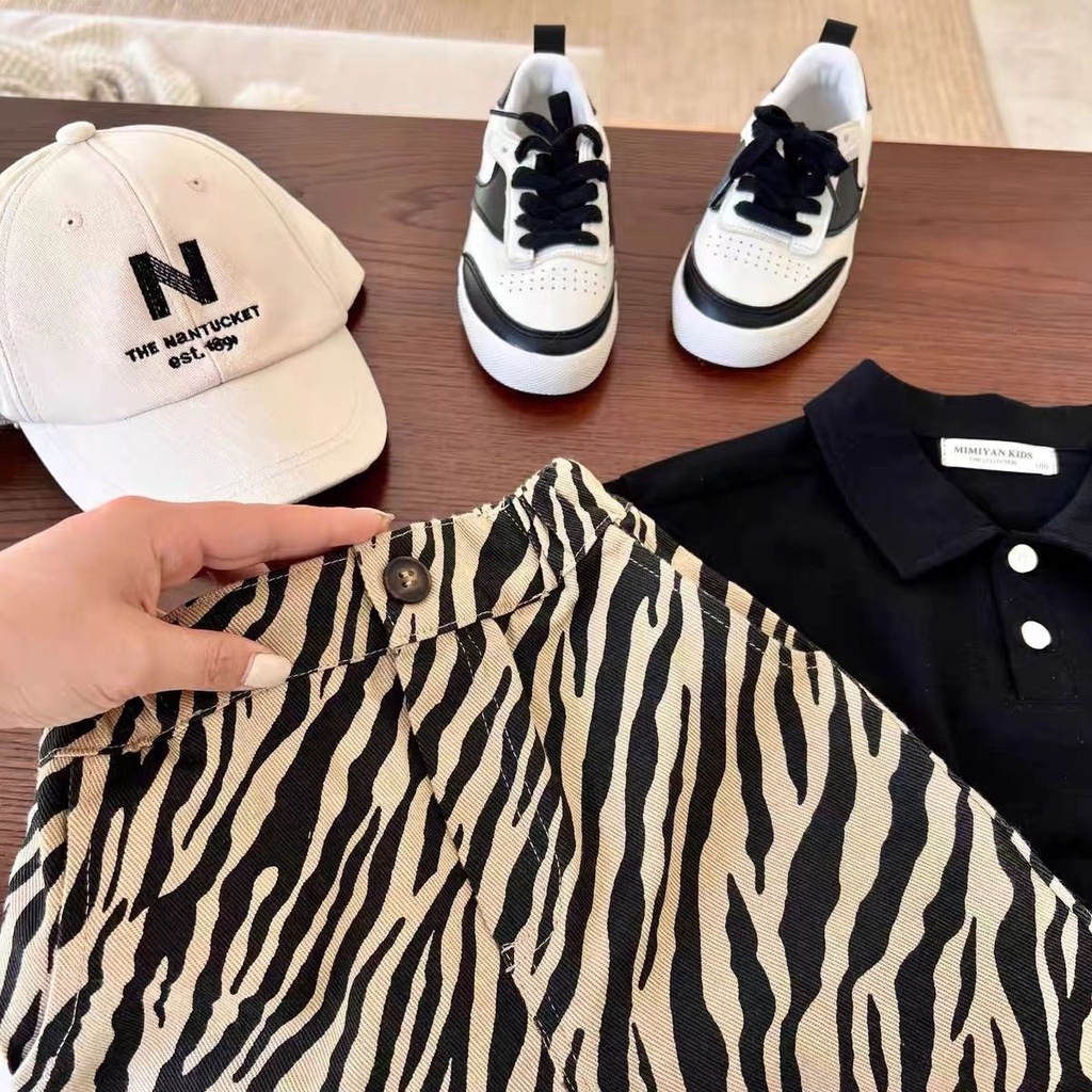 Hàng Mới Về Quần Short Cotton Họa Tiết Ngựa Vằn Phong Cách Hàn Quốc Thời Trang Mùa Hè Cho Bé 0503