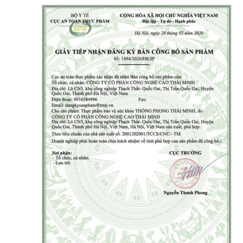 Thống phong Thái Minh hỗ trợ làm giảm acid uric máu