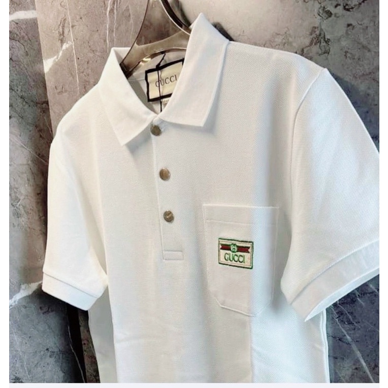 Áo polo nam nữ, áo trắng cổ trụ sơ mi nam Gu chì thấm hút mồ hôi tốt, vải chống bám bẩn, form áo đứng sang trọng
