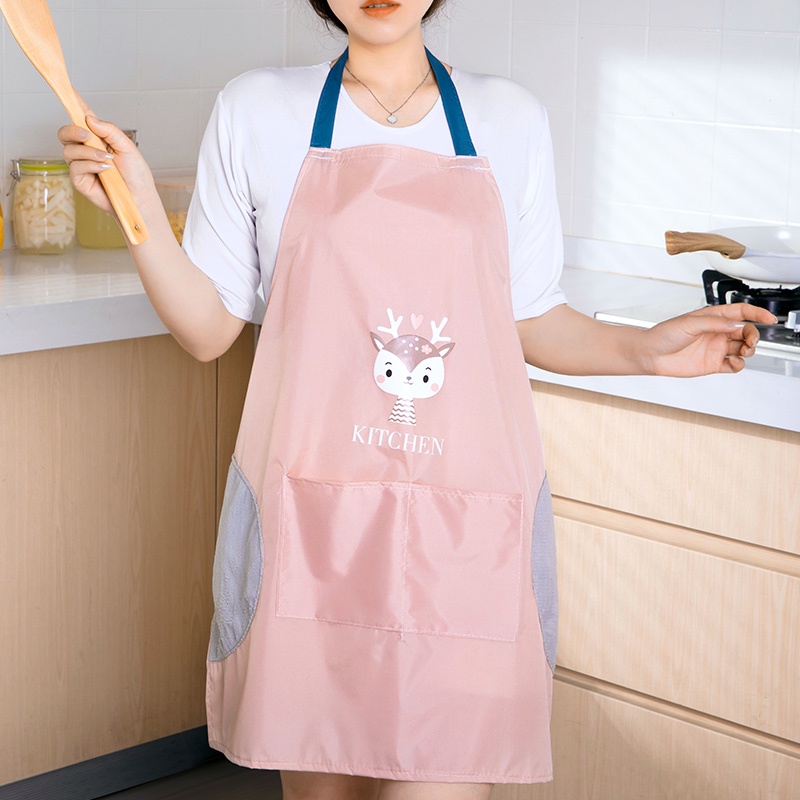 Tạp Dề Đa Năng Chống Thấm Nước Và Dầu Họa Tiết Hoạt Hình Dễ Thương Cho Người Lớn
