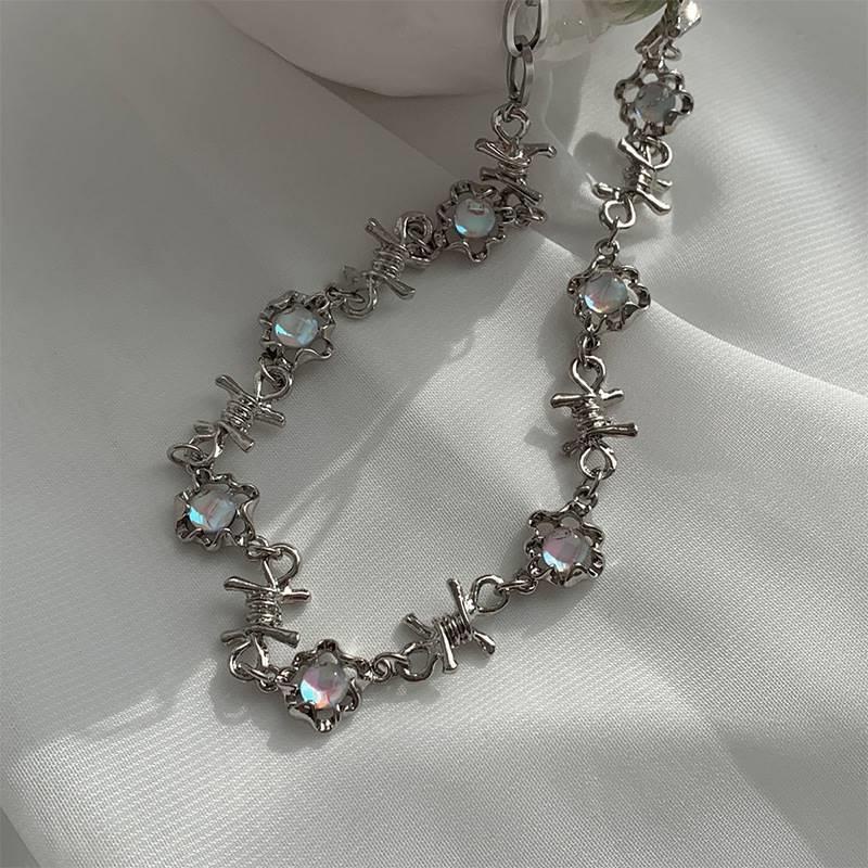 Vòng cổ Đính Đá Mặt Trăng Phong Cách punk Thời Trang