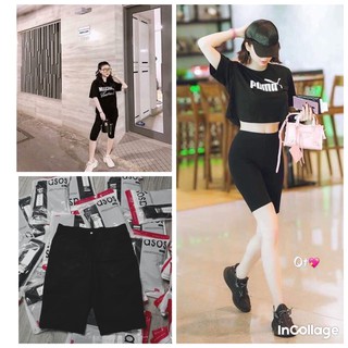 Quần legging lửng nữ - legging ngố nâng mông siêu hot