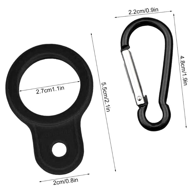 Set 6 Móc Kẹp Giữ Bình Nước Bằng Silicone Tiện Dụng Khi Đi Bộ Đường Dài