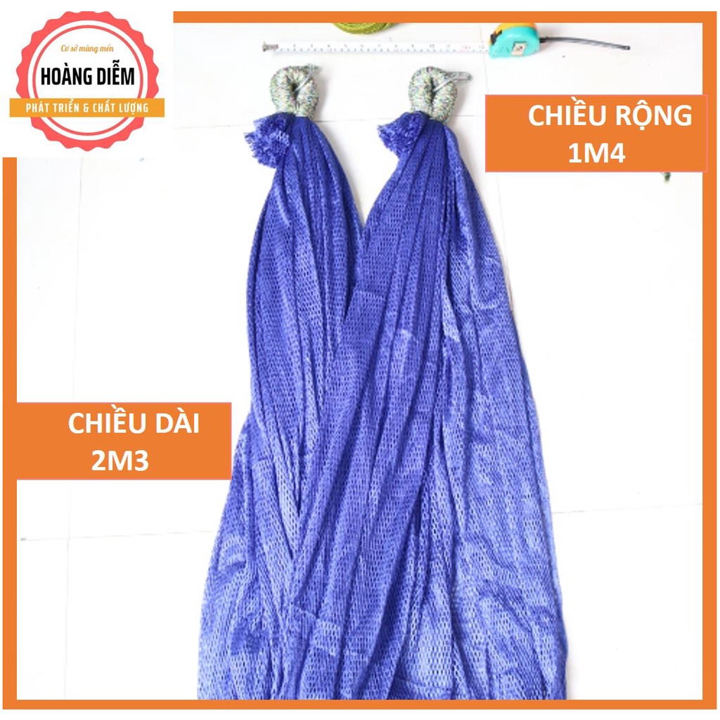 Võng lưới cao cấp 2 lớp 🎁TẶNG 5M DÂY GIĂNG VÕNG🎁 võng loại lớn - Cán bo quấn đầu - siêu to  - chất lưới mềm, mát.