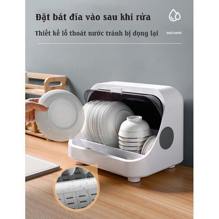 Tủ Chén Làm Khô Diệt Khuẩn Bằng Tia UV - Home and Garden