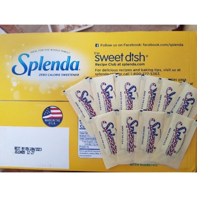 10 gói đường ăn kiêng của mỹ- SPLENDA dành cho người ăn kiêng giảm cân
