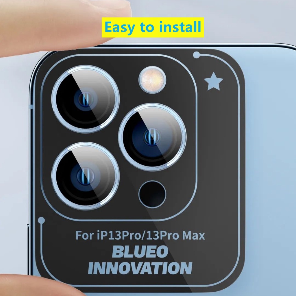 Blueo miếng dán bảo vệ camera PVD cho iphone 13/14/15 bằng thép không gỉ cho iphone 15 pro max Bảo vệ máy ảnh