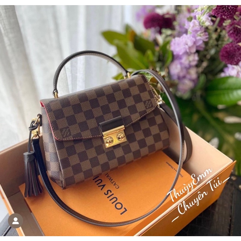 Túi xách nữ Lv Croisette Da thật SuperVip Fullbox nam châm cao cấp 2 lớp