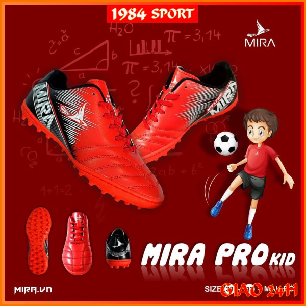 Giày Bóng Đá Trẻ Em Mira Pro Kid 🔔Free Ship🔔 Giày Đá Banh Sân Cỏ Nhân Tạo Chính Hãng, Mẫu Mới Nhất 2021