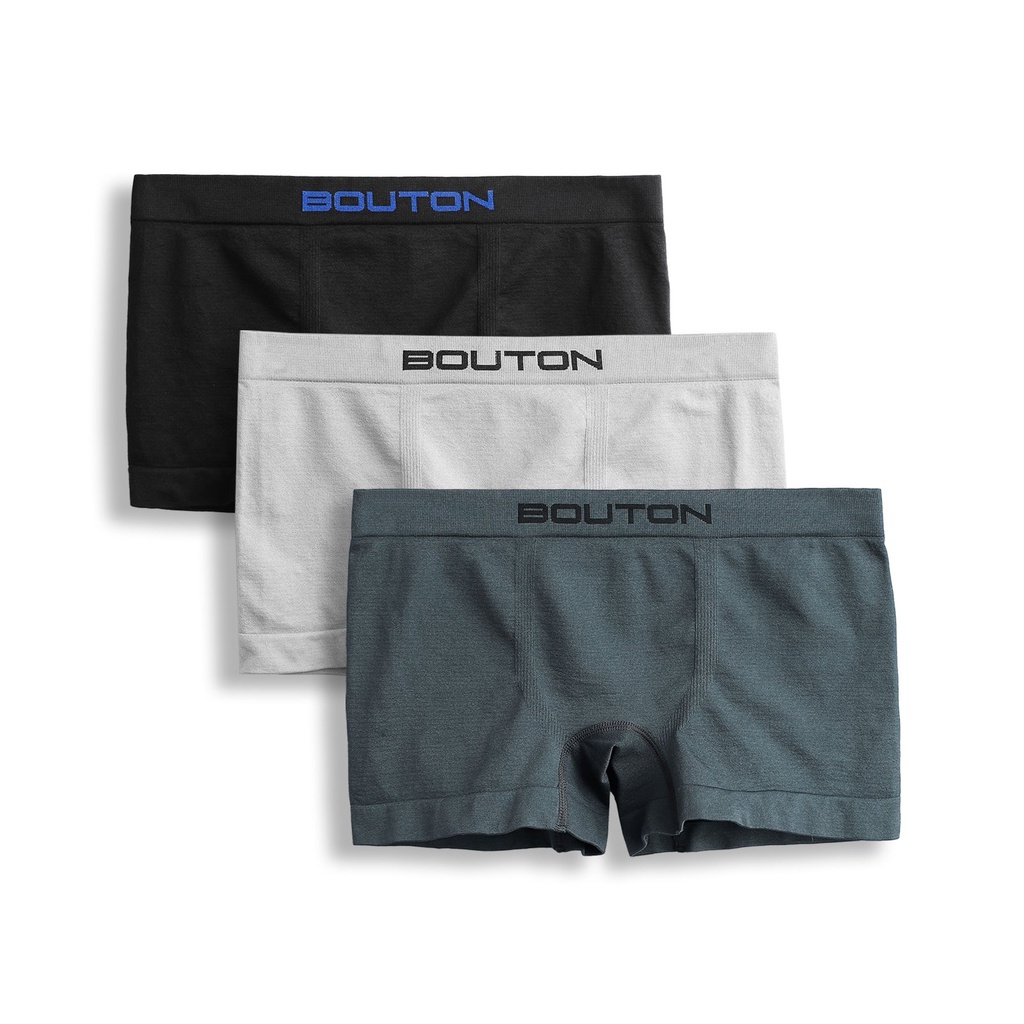 Quần Lót Nam Trơn, Quần Sịp Boxer Nam BOUTON Basic Vải Polyamide Cotton Cao Cấp Nhẹ Thoáng Mát Co Giãn BXEC0001 160STORE