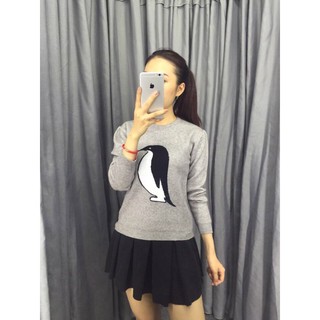 Áo len dệt chim cánh cụt