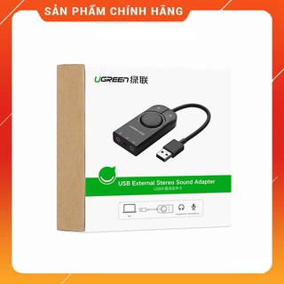 Cáp usb sound 3.5mm loa & mic có volume control ugreen 40964 - hàng chính hãng