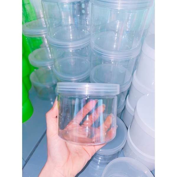 Hủ nhựa đựng kem 1kg  trong suốt
