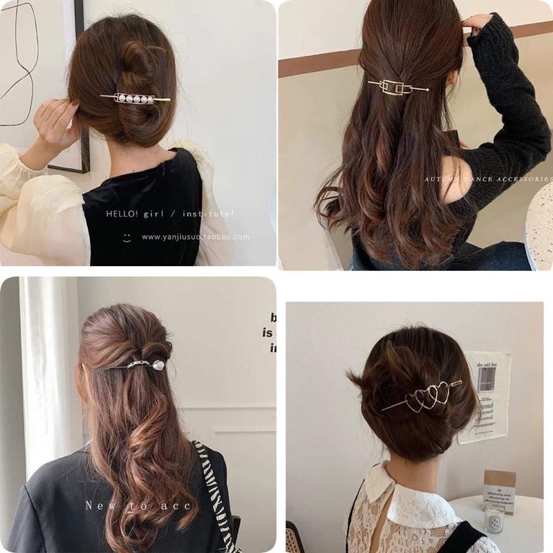 Trâm cài tóc kim loại sang chảnh