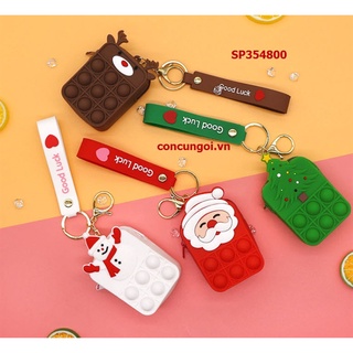 Túi móc khóa Pop it hình Noel