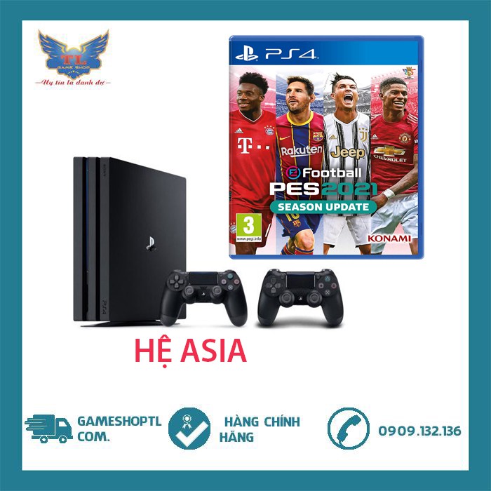 MÁY PS4 PRO 1TB KÈM TAY CẦM + PES 2021-CHÍNH HÃNG