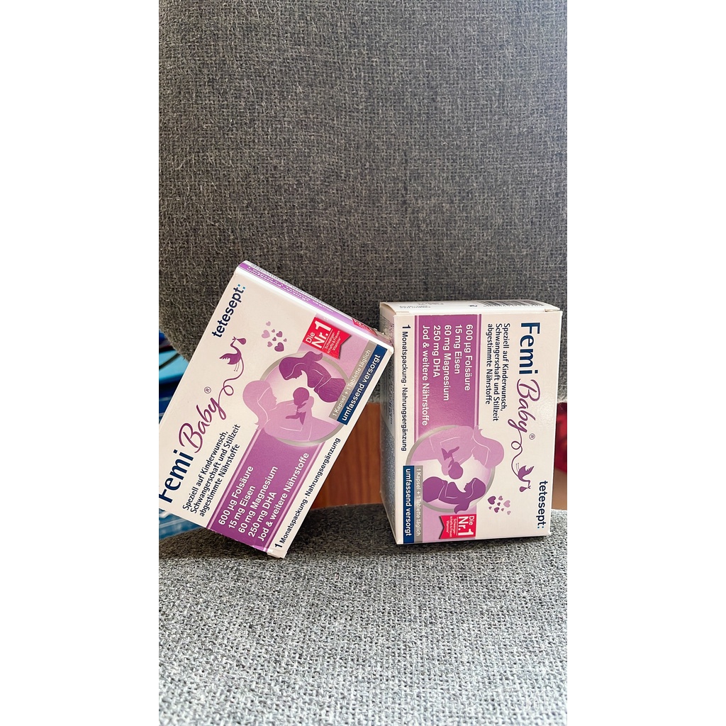 Viên uống Tetesept Femi Baby hộp 60 viên Hàng Đức cho mẹ bầu