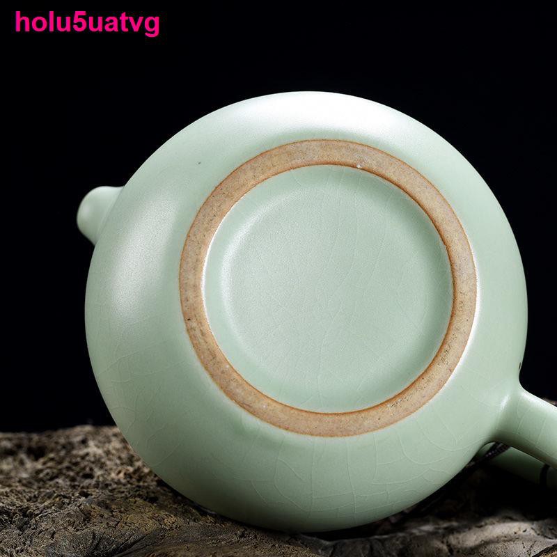 sữaLò nung Wanqing Xingru Ge Kungfu bộ ấm trà gia dụng Trung Quốc đơn giản tráng men mở bằng gốm sứ lát mỏng bát