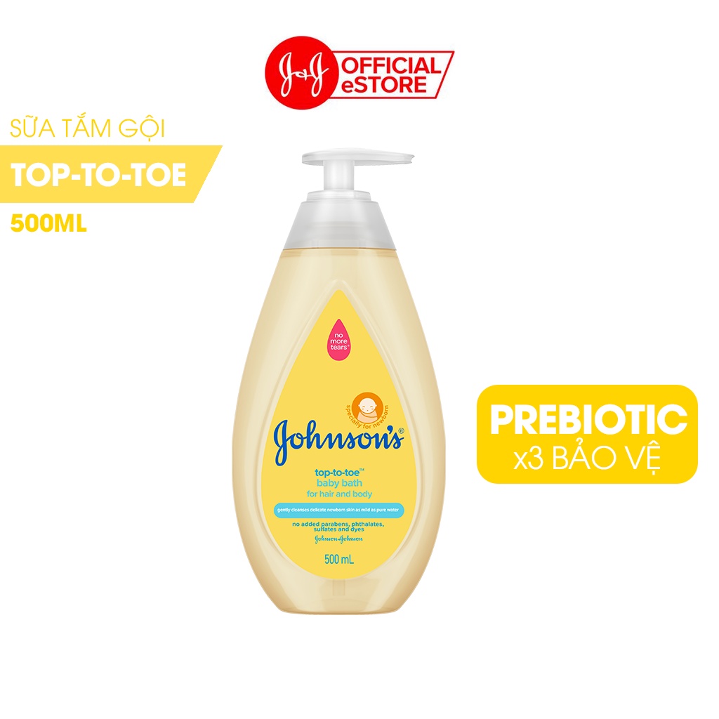 [Mã FMCGJJ10 giảm 10% đơn 400k] Sữa tắm gội toàn thân Johnson's TOP TO TOE 500ml - 100979994