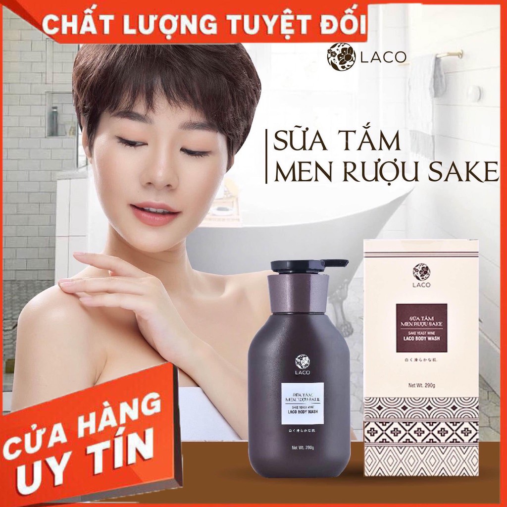 [Mã BMLTA50 giảm 50K đơn 150K] Sữa tắm trắng da menruou Sake Laco Luxury 290ml cho làn da trắng sáng mịn màng