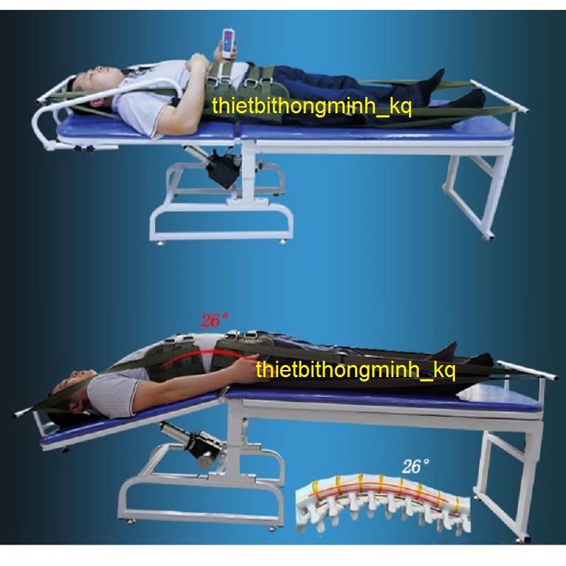 Giường kéo giãn cột sống lưng cổ bằng điện 3 chiều 2 môtơ A999 1