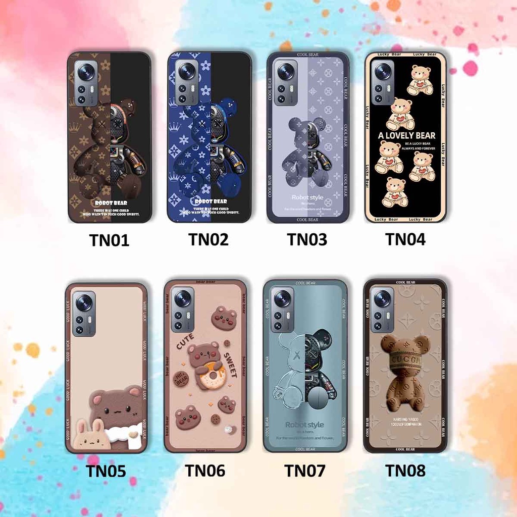 Ốp Xiaomi 12 / 12 Pro bear brick, gấu đáng yêu, dễ thương