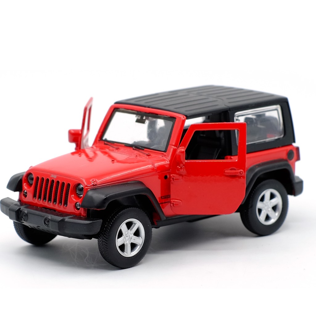 Caipo JEEP Wrangler JEEP Xe địa hình Hợp kim được ủy quyền Mẫu xe 1: 43 Kéo lại Cửa mở Bé trai Trẻ em Đồ chơi hợp kim Bộ sưu tập trang trí xe hơi Đồ trang trí