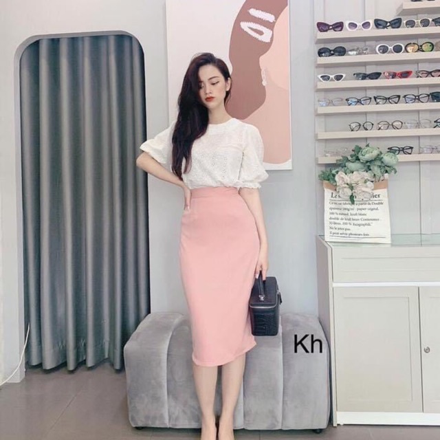 SET CÔNG SỞ ÁO LƯỚI MIX CHÂN VÁY