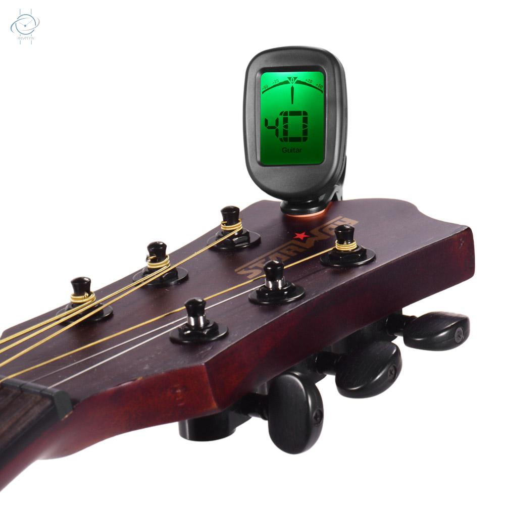 ♫Digital Tuner Clip-On Design LCD Display Vibration Tuning Tuners for Guitar/ Bass/ Violin/ Ukulele/ Banjo/ Chromatic/ F Key/ B Flat Key/ E Flat Key