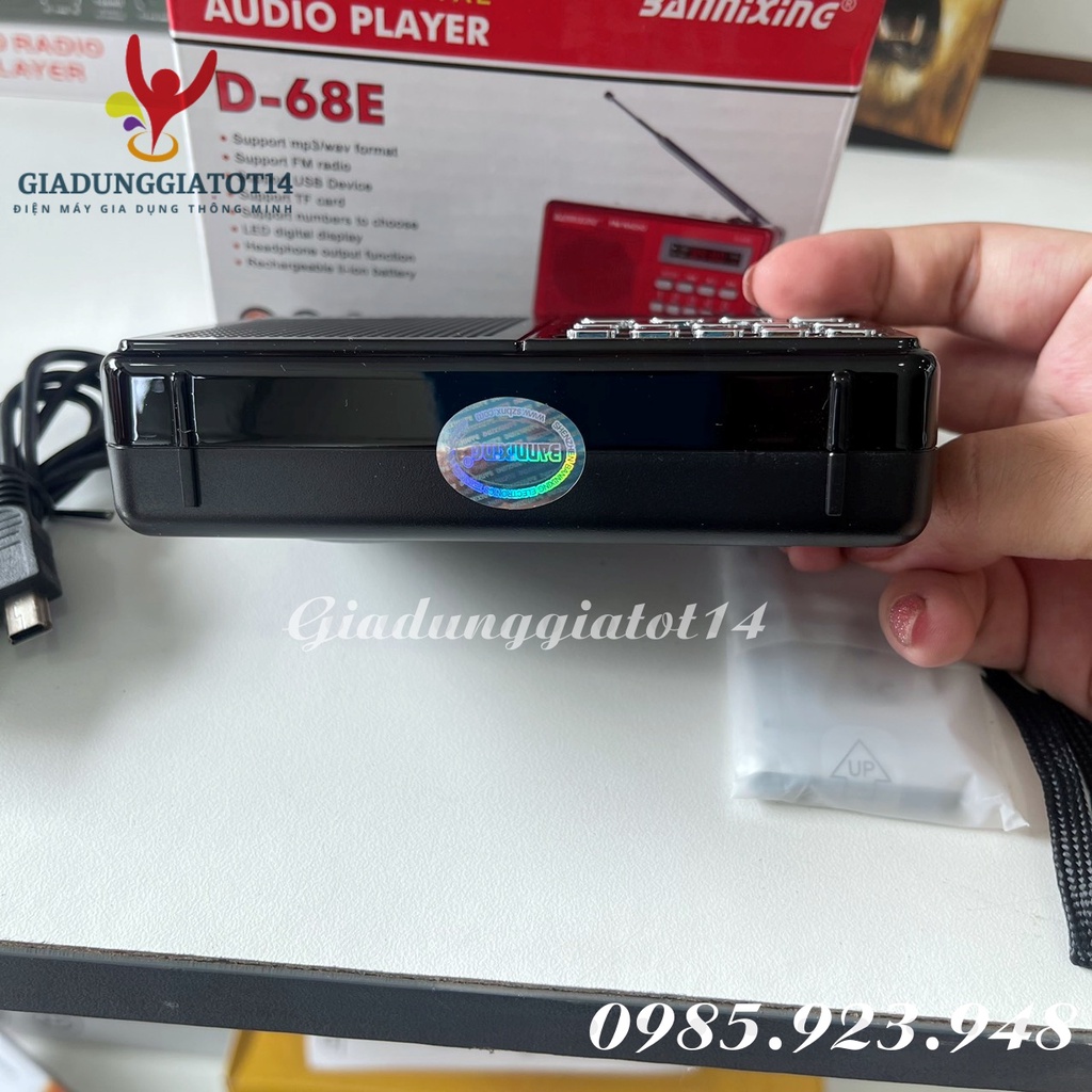 Máy nghe nhạc Loa Bannixing D68E Thẻ nhớ đt - Đài Fm - Usb Tiếng to hay bắt sóng khỏe -Bảo hành 6 tháng