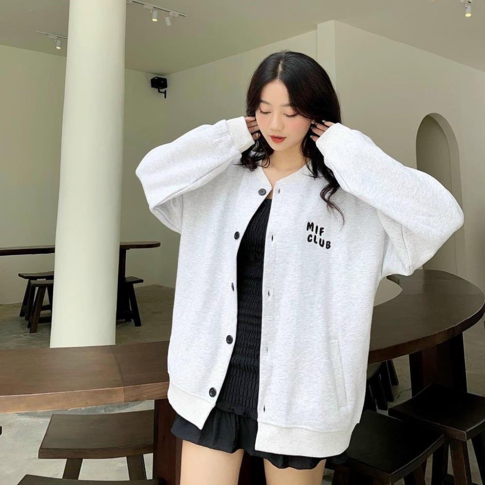 [VIDEO THẬT] Áo Khoác CardiGan Nỉ Bông Cao Cấp thêu MIF CLUB siêu xinh