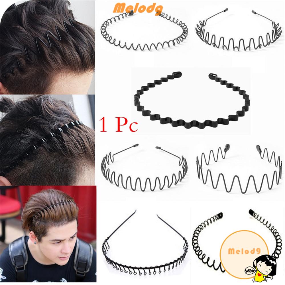Băng Đô Cài Tóc Dạng Vòng Gợn Sóng Bằng Kim Loại Phong Cách Thể Thao Thời Trang Cho Nam Và Nữ