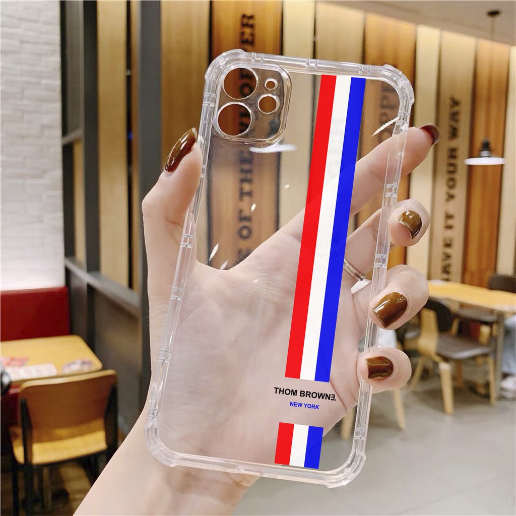 Ốp lưng iphone thom browne chống sốc trong suốt case 15 pro max 15plus 14 13 12 promax 11 mini 6 6s 7 8 plus x xr xs Se