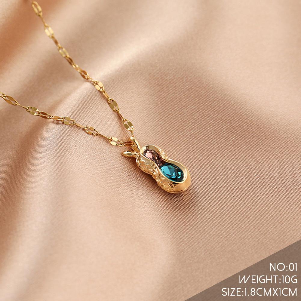 Vòng cổ Mặt Ổ Khóa Hạt Đậu Phộng Độc Đáo Thời Trang Cho Nữ
