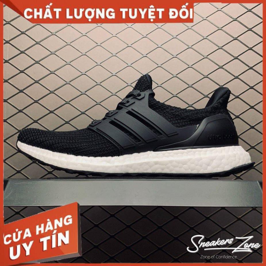 (FREE SHIP + HỘP + QUÀ) Giày thể thao sneaker nam nữ ULTRA BOOST 4.0 đen đế trắng siêu đẹp cho nam và nữ