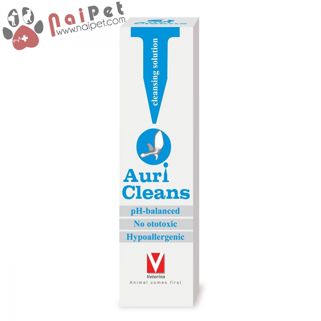 Nước Rửa Tai Auri Cleans Ear Cleansing Solution Veterina Lọ 100ml