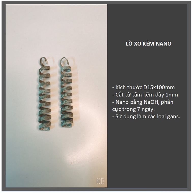 Lò xo kẽm nano làm gans
