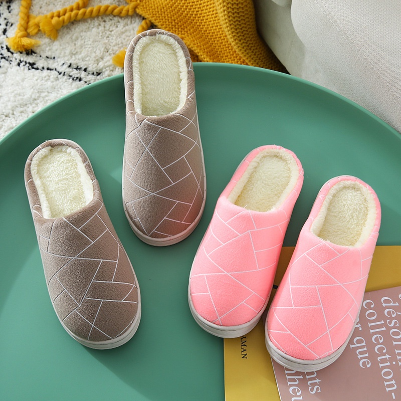 [1PCS Quà tặng miễn phí] Dép Bông Đi Trong Nhà Đế Mềm Chống Trượt Giữ Ấm Mùa Thu Đông Cho Nữ
