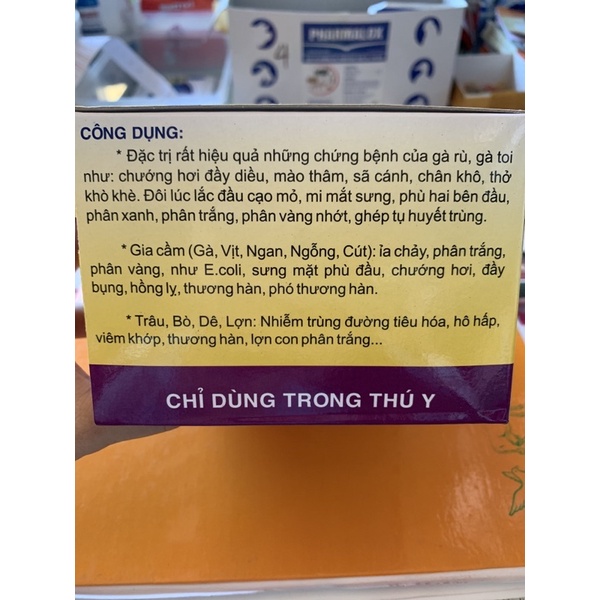 1 hộp BM AMCOCIN - gà rù, gà t.oi - ch.ướng diều, khô chân, sã cánh, khò khè, m.ào th.âm