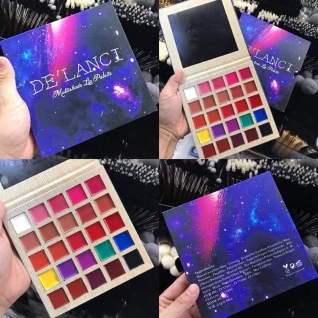 Bảng Son Gương Delanci 25 Ô Cao Cấp Với Chất Son Lì Lên Màu Chuẩn Không Khô Môi