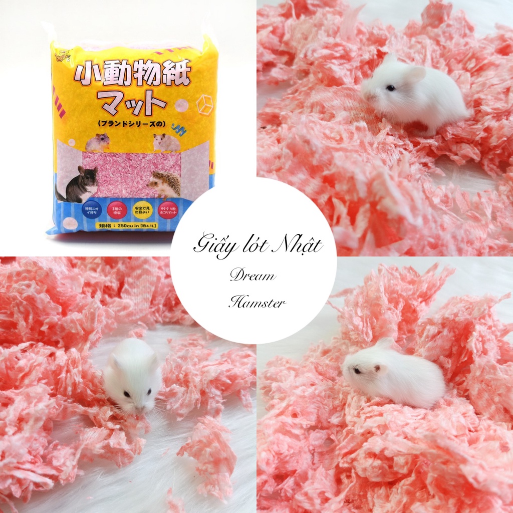 Giấy Nhật (Happy) lót chuồng không bụi cho Hamster, động vật nhỏ khác - Gói nhỏ