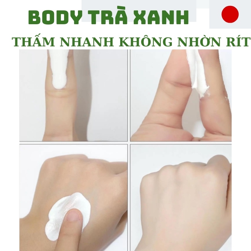 Kem Body Trắng Da Dưỡng Ẩm Cấp Tốc Nhật Bản OZAWA BODY CREAM MATCHA 200g.Làm trắng nhanh, mịn da, mỹ phẩm quốc tế abc